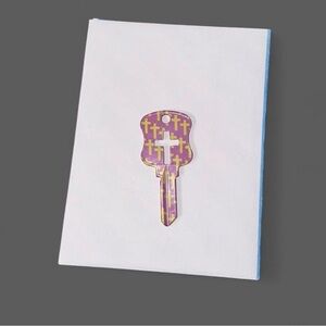 Purple and Gold Cross Key